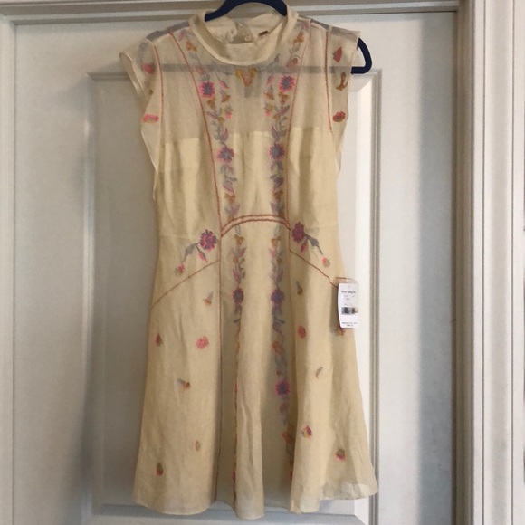 NWT Free People Riviera dress, cream, 10 - Picture 4 of 7